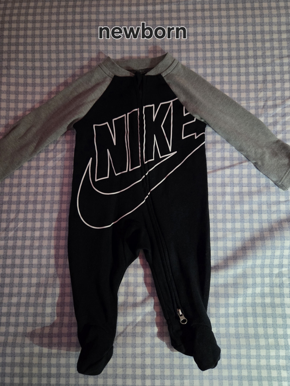 Baby Boy Nike Futura Black Footed One Piece Coverall